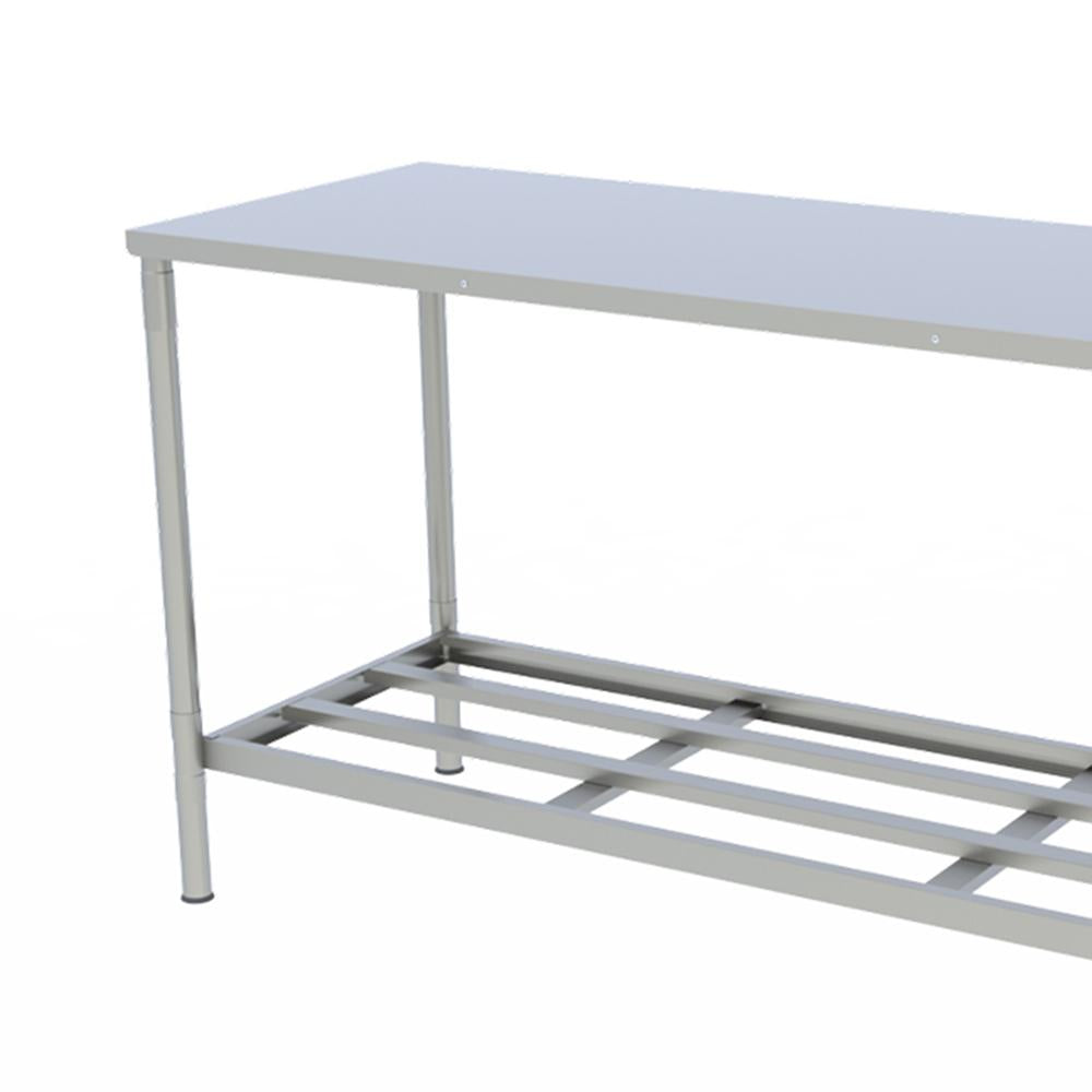 Mesa Bancada De Apoio Inox Desmontável Com Paneleiro 87x160x60cm MES16I – Braesi B18264