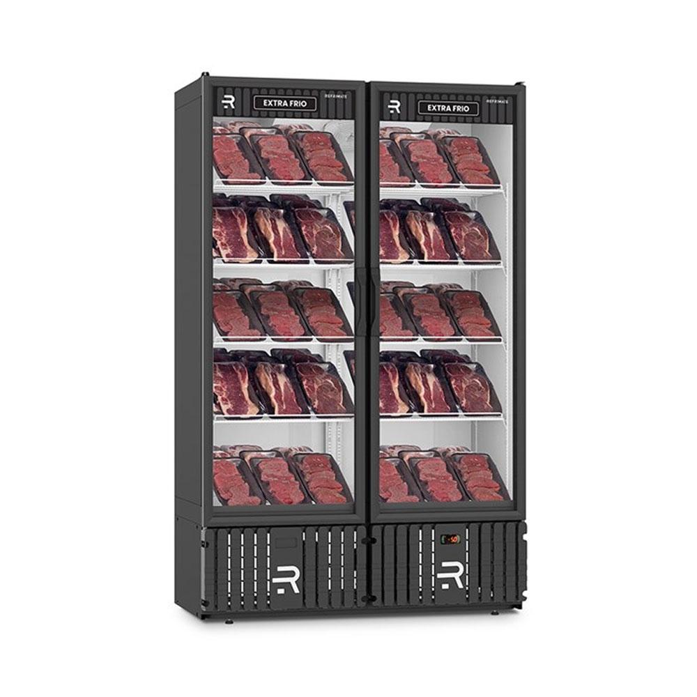 Visa Cooler Multiportas Extra Frio 800L 2 Portas -5ºC VCEF2P Preto/Branco 220V - Refrimate