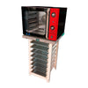 KIT - Forno Turbo Convector Smart Basic. Preto e Vermelho FCSB4E 220v + Bancada Mes-004 + 8 Assadeiras - Venâncio