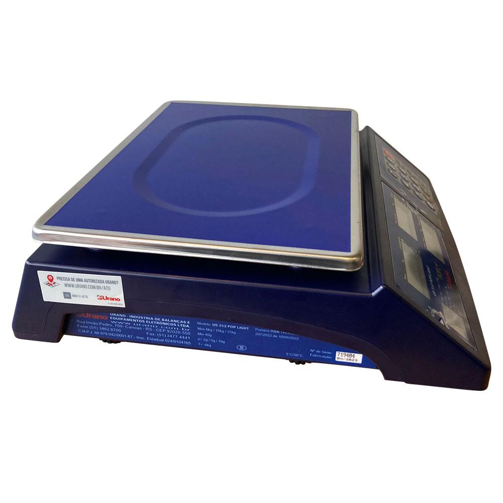 Balança Digital us 31/2 Pop-z Serial e Bateria 31kg Bivolt - Urano