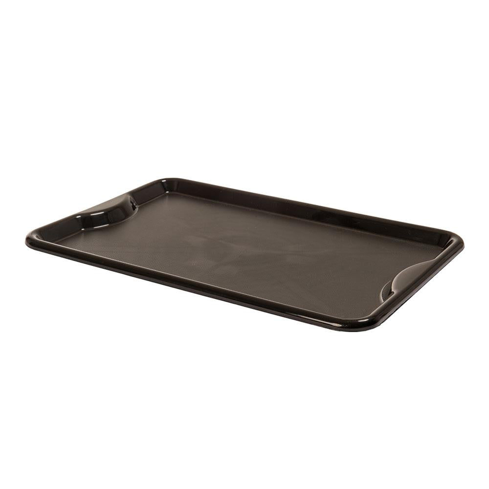 Conjunto 3 Bandejas Plásticas Self-Service Refeição 48 x 32,5 x 2 BR-100 Preta - Della Plast