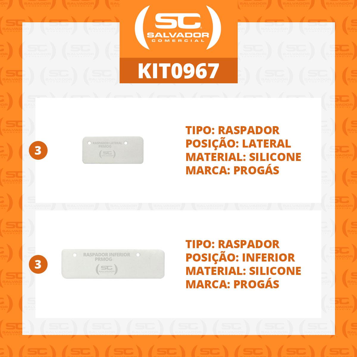 Kit - 3 Pares de Raspadores Silicone Prmog05 Mogmix - Progás