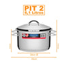 Panela Em Aço Inox Fundo Triplo Linha Solar 6,1 Litros Pit 2 - Tramontina
