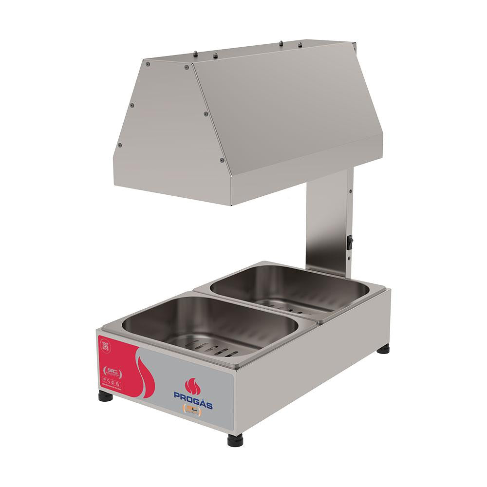 Conservador de Frituras e Alimentos Profissional Inox Elétrico 2 Cubas GN PRCF-20 220V - Progás