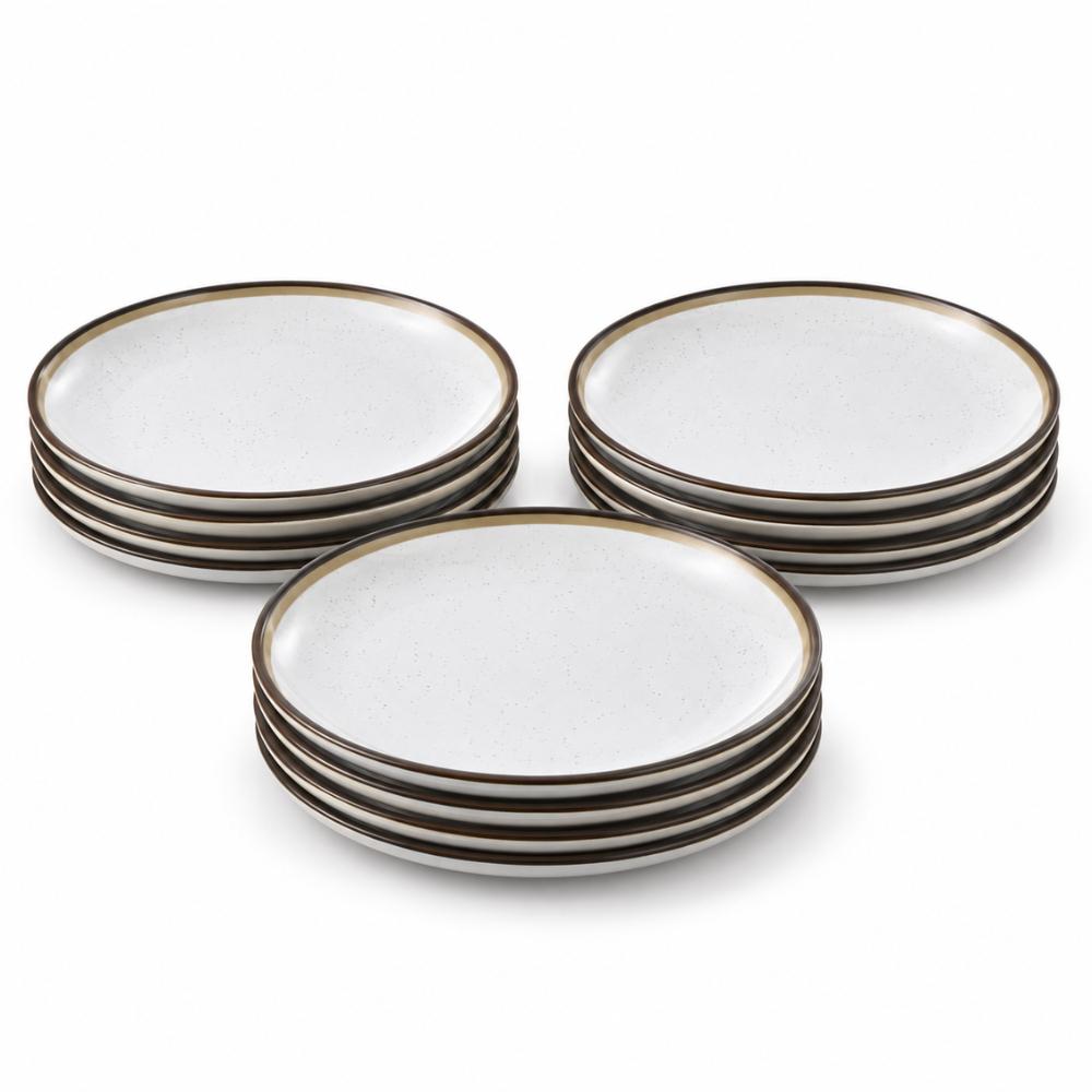 Jogo de Pratos Sobremesa 19cm Canyon 24 Peças em Porcelana Decorada - Tramontina 96580133