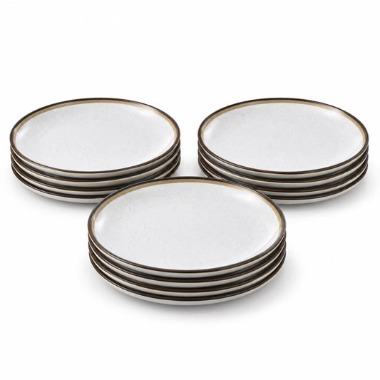 Jogo de Pratos Sobremesa 19cm Canyon 24 Peças em Porcelana Decorada - Tramontina 96580133