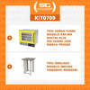 Kit - Forno Turbo Prp-004 Plus Digital 220v Amarelo + Bancada Mes-004 - Progás