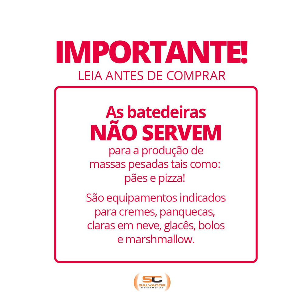 Batedeira Planetária Industrial Epóxi 5L e 10 Velocidades BPEL-05 Premium - Braesi