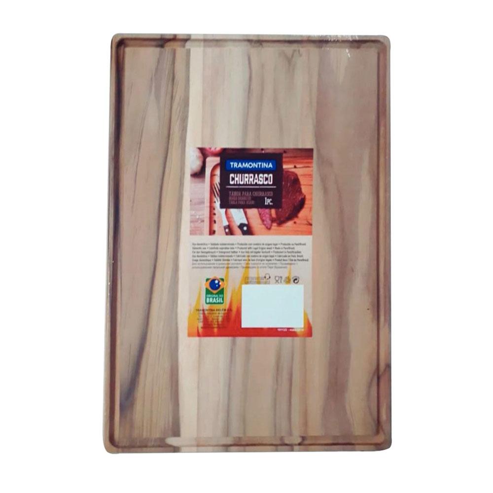 Kit Faqueiro Plenus 6 Peças + Tábua Para Churrasco 40x28 + Chaira 8 Pol - Tramontina