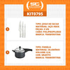 Kit - Faqueiro Premium 3 Peças + Panela de Pressão 4,5 Vancouver Grafite - Tramontina