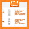Kit - Faqueiro Premium 3 Peças + 1 Moedor de Sal Ou Pimenta Duplo Em Acrílico e Inox - Tramontina