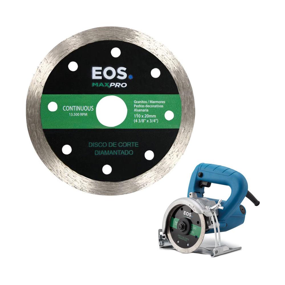 Kit 3 Discos de Serra Mármore Corte Diamantado Contínuo 110m 110x20x10 DSMC110 - EOS