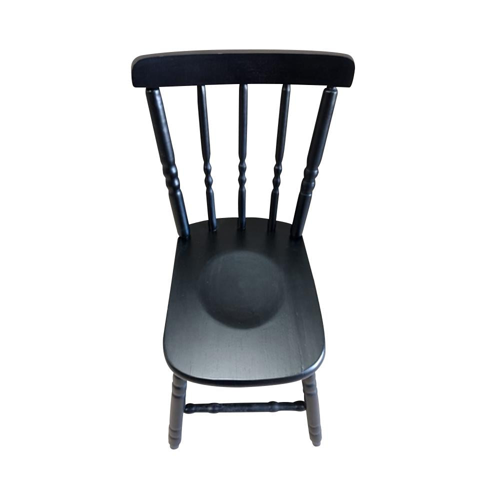 SEMINOVO - Cadeira Madeira Pés Torneados Tabaco Sem Estofado - Disa Móveis