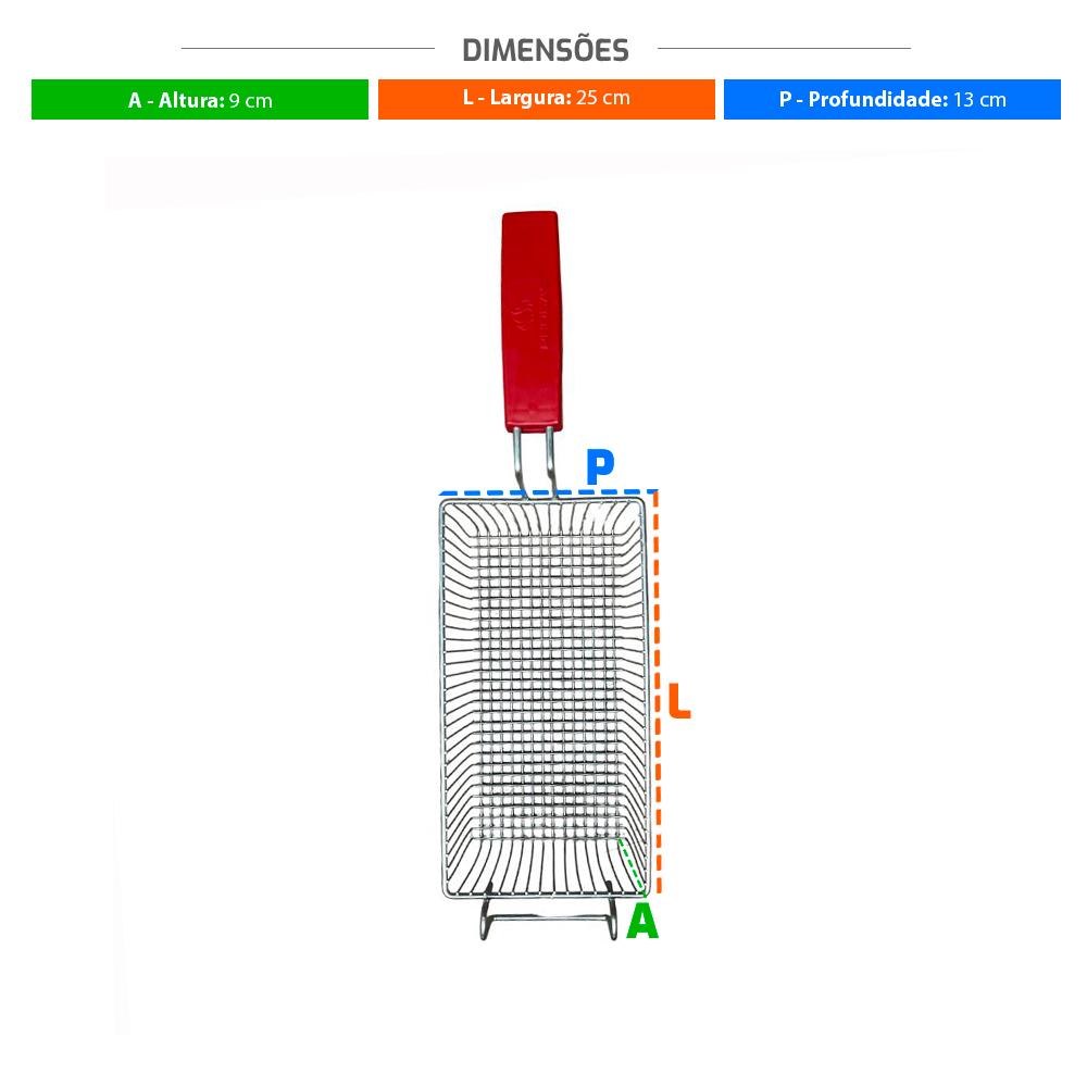 SEMINOVO - Fritadeira Profissional a Gás uma Cuba Grande retangular 10L Três Cestos Pr-30g - Progás