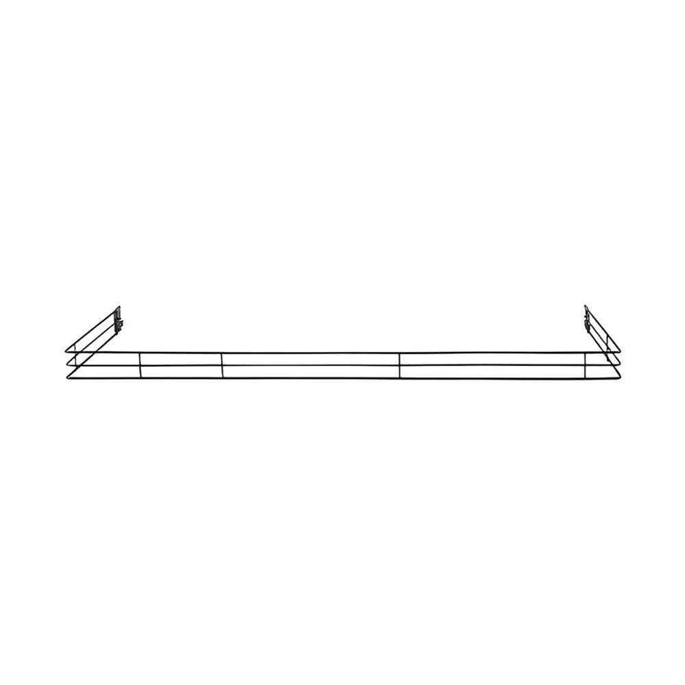 Kit 4 Aparadores Aramados Em U Para Organização De Gôndola 30x91cm Preto - SA Gôndolas