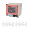 Kit Forno Turbo Elétrico Profissional Digital Prp-004 Plus 220v Rosa + 8 Grades - Progás