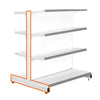 Conjunto Pé Central Coluna Para Gôndolas New Plus 1,40m Base 40cm - Sa Gôndolas