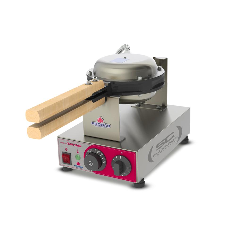 Máquina De Crepe Elétrica Chapa Prensa Molde de Bubble Waffle Profissional PRKB-10 - Progás