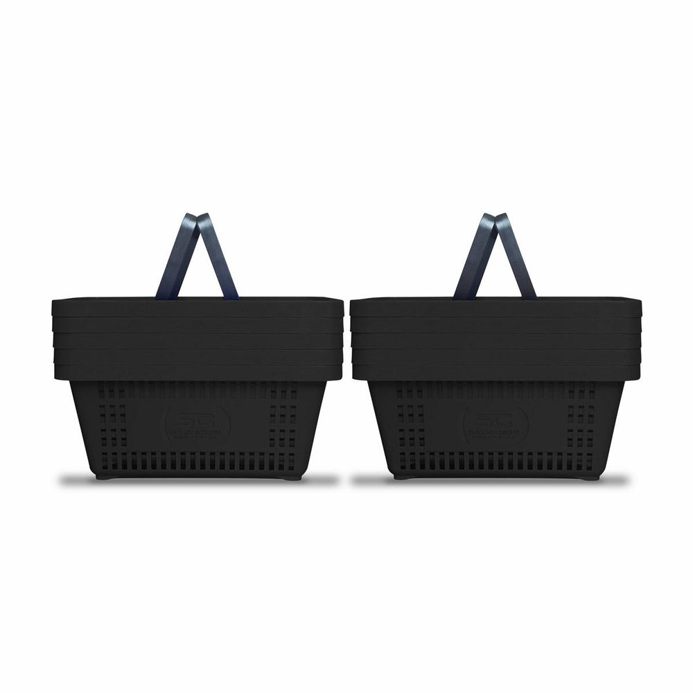 Kit 10 Cestos De Compras Plástica D100 Cód. 3000 Preto - Della Plast