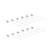 Kit - 12 Ganchos Simples Branco - Sa Gondolas