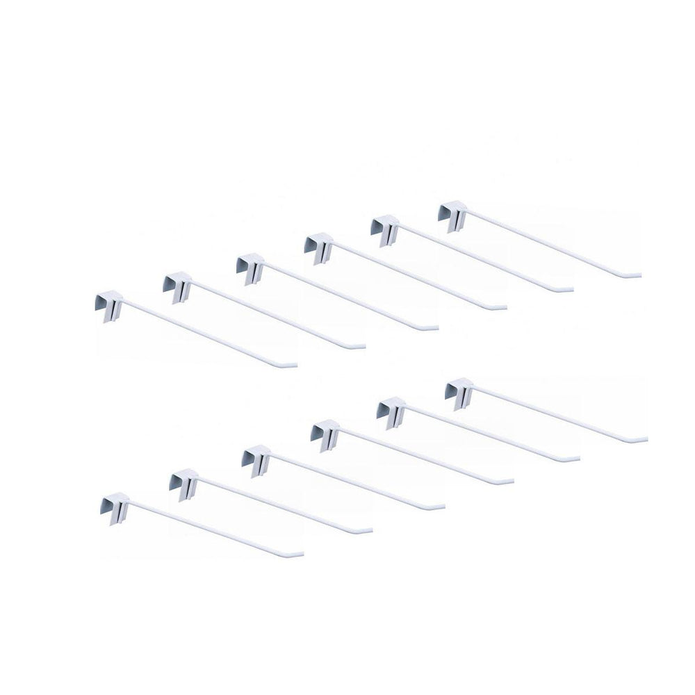 Kit 12 Ganchos 30cm Simples Branco New Plus Para Gôndolas e Prateleiras – SA Gôndolas