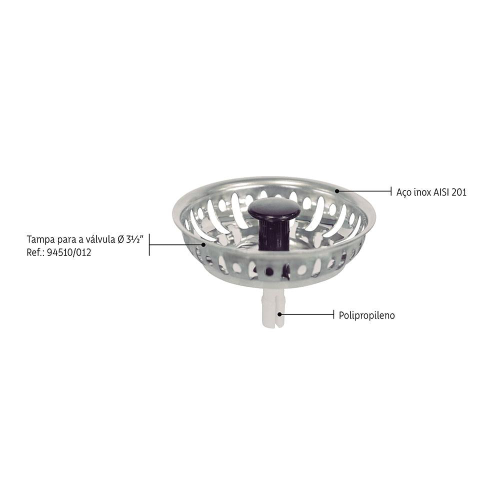 Tanque de Encaixe Para Embutir Hera 34l em Aço Inox Polido 50x40 - Tramontina 94400407