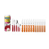Kit - Jogo de Churrasco Inox 12 Peças Dynamic + 1 Faqueiro Vermelho 30pç - Tramontina