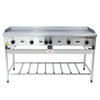 Chapa Americana Profissional 150cm a Gás 18mm Lisa Inox Com Pé Cgp150 - Venâncio