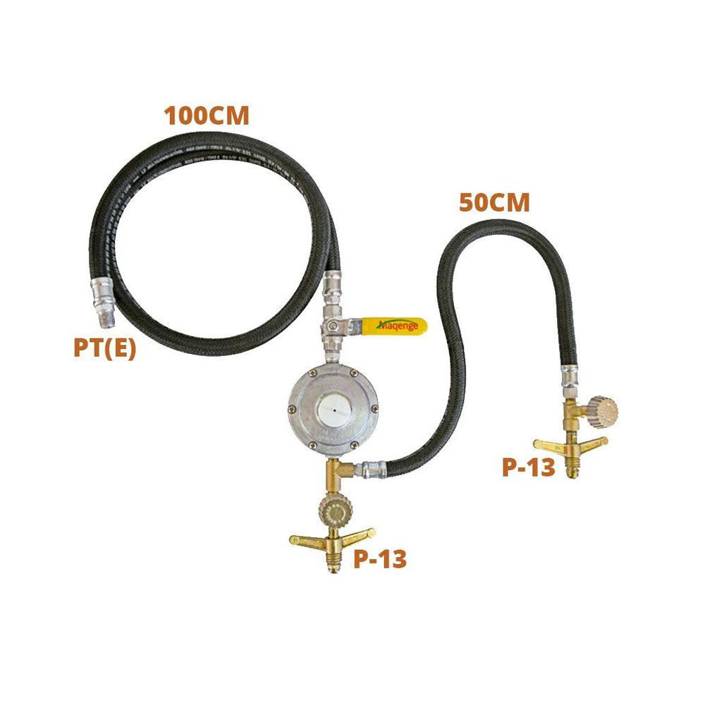 Kit Registro de Gás Regulador Válvula de Gás 5kg Baixa Pressão - Venâncio