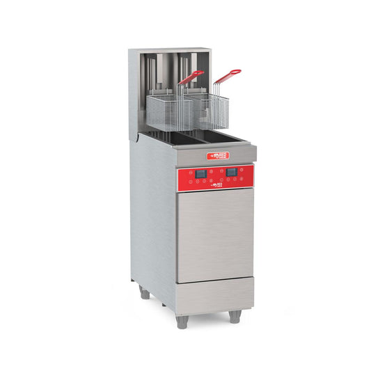 Fritador Elétrico Automática Bipartida 25l Trifásica Feab25-2t 220t - Red Chameleon