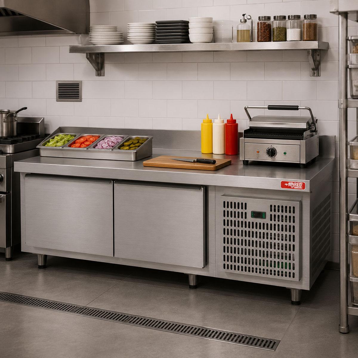 Balcão de Preparo Congelados 2 Gavetas Inox -18ºC 150cm BCG15 220v - Red Chameleon 367291-3