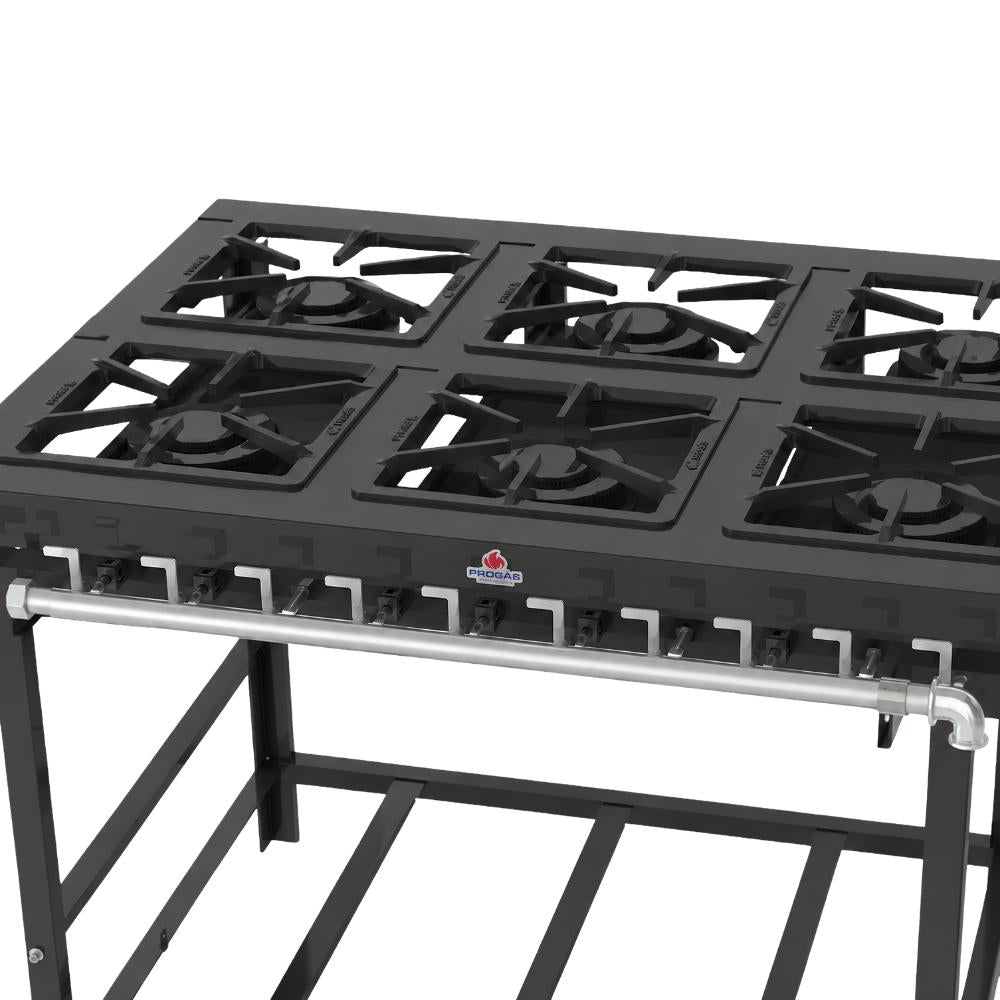 FOGAO 6 QUEIMADORES DUPLO DE ENCOSTO  PMD-600 - PROGAS