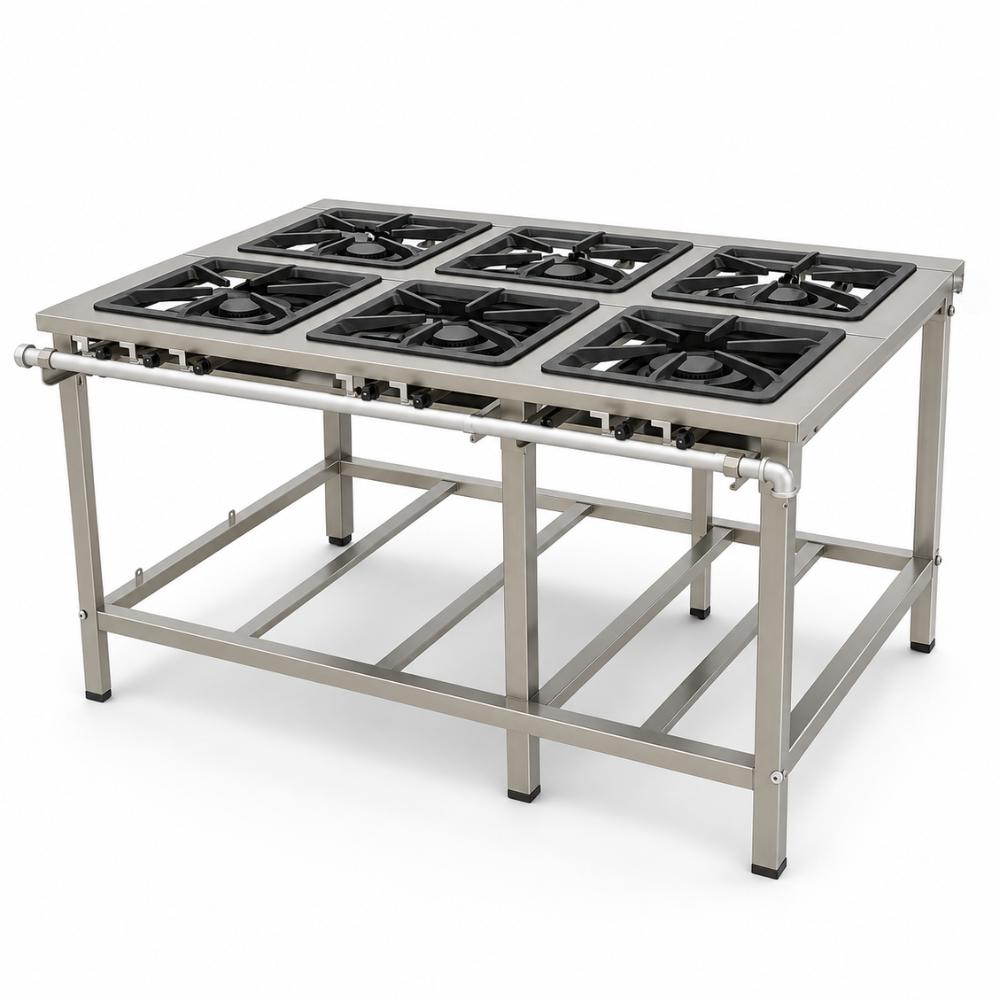 Fogão Inox De Encosto 6 Queimadores PMDINOX-600 Encosto - Progás P38213
