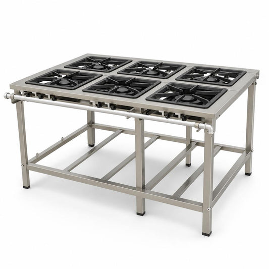 Fogão Inox De Encosto 6 Queimadores PMDINOX-600 Encosto - Progás P38213