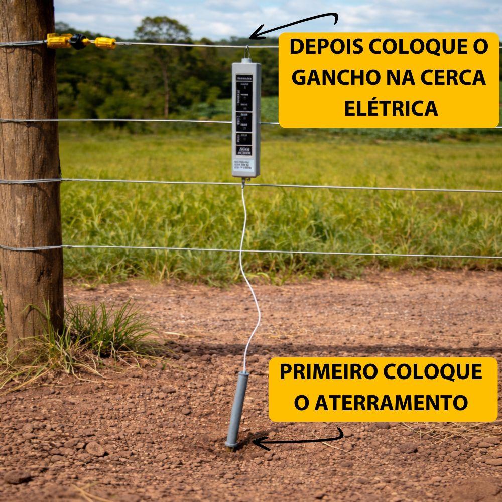Eletrificador Cerca Elétrica Pequena Propriedade 4500m PPCR  Bivolt + Kit Para-raio + Voltímetro Zebu