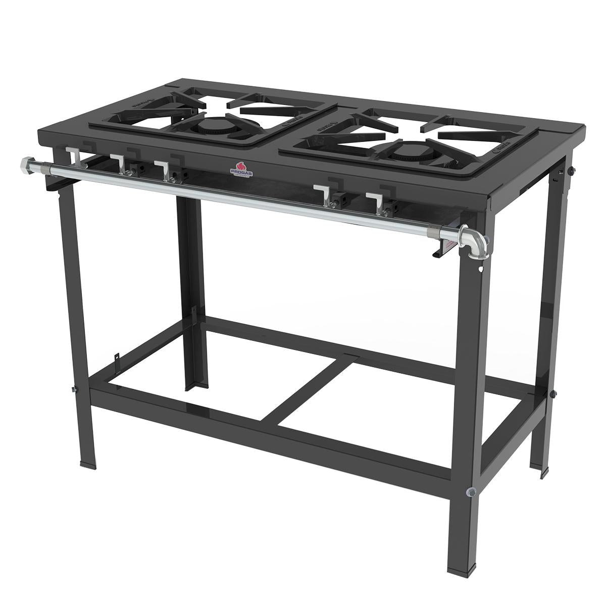 Fogão Industrial em Linha 2 Queimadores Duplos C/ Espera Para Forno PMD-200F – Progás