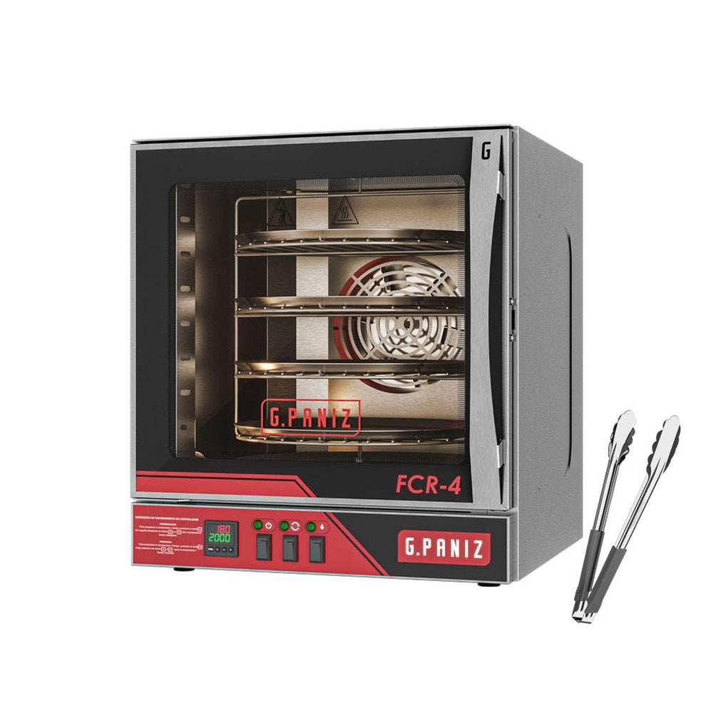 Kit Forno Turbo Convector Elétrico Rotativo 4 Bandejas Ø 35cm FCR 4 220V Gpaniz + Pegador Tramontina