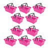 Kit - 10 Cestos Compras Plástica D100 Cód. 3400 Rosa - Della Plast