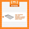 Kit - 6 Formas Assadeiras Lisa Estampada Alumínio Biscoito 60 X 40 X 2 - Imeca