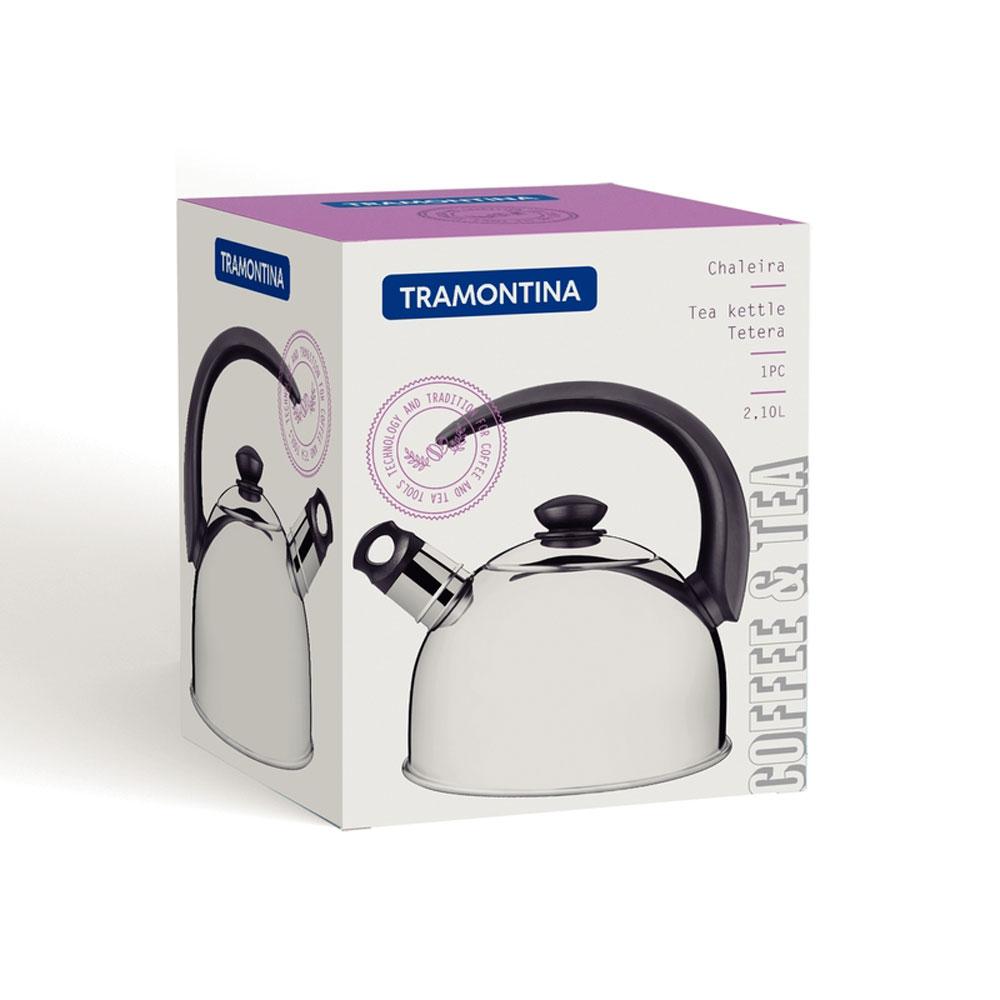 Kit - Faqueiro Plenus 6 Peças + 1 Chaleira Em Aço Inox 2,1Lts Com Apito - Tramontina