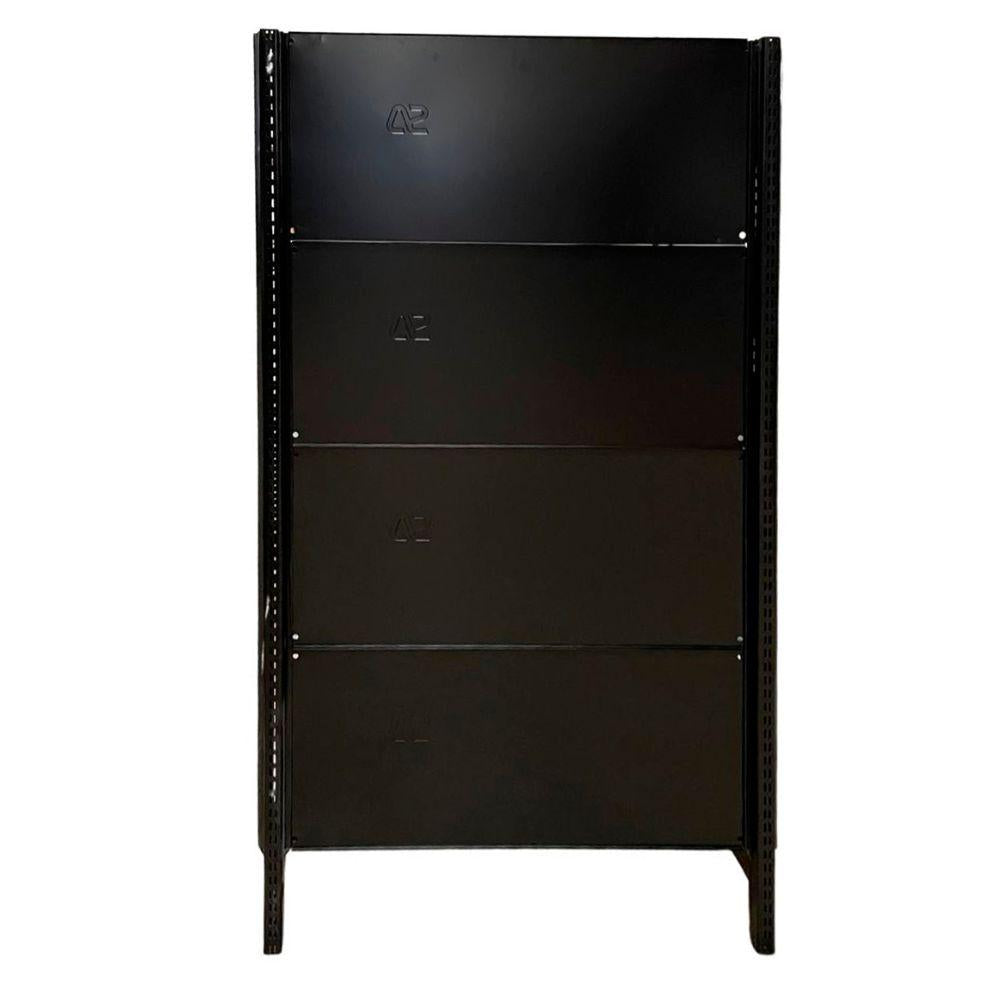 SEMINOVO - Gôndola New Plus 1,70m Parede Inicial 40x30 Preto - SA Gôndolas