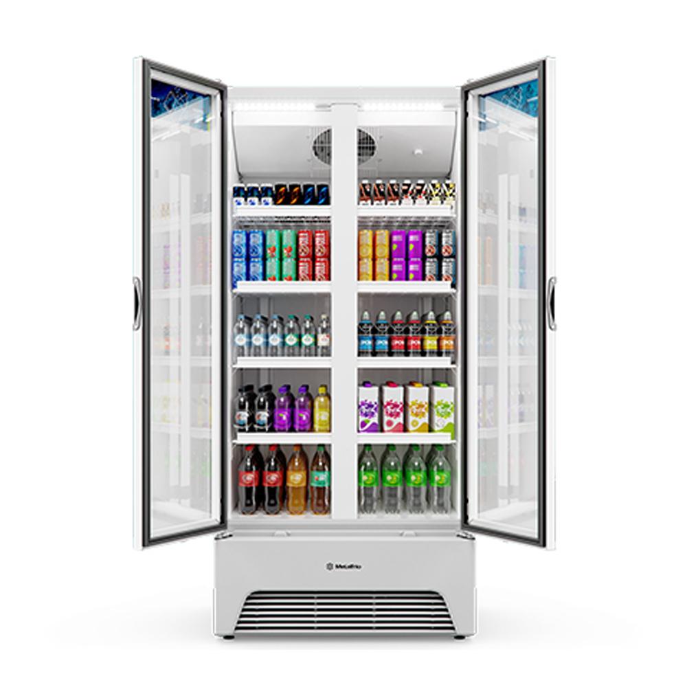 Refrigerador Expositor Vertical Bebidas Duas Portas Vidro 691/752L VB70AL Branca 220V - Metalfrio