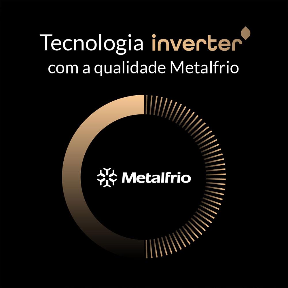 Cervejeira Beer Maxx Preto Onix One Inverter 98/114L Porta Com Visor Digital +2°C a -6ºC VN12TPP 127V - Metalfrio