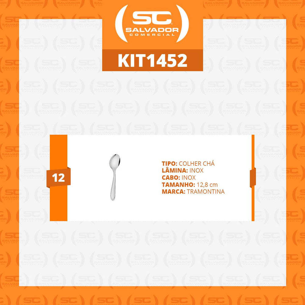 Kit 12 Colheres de Chá Luxo Laguna Em Aço Inox Ccitop - Tramontina