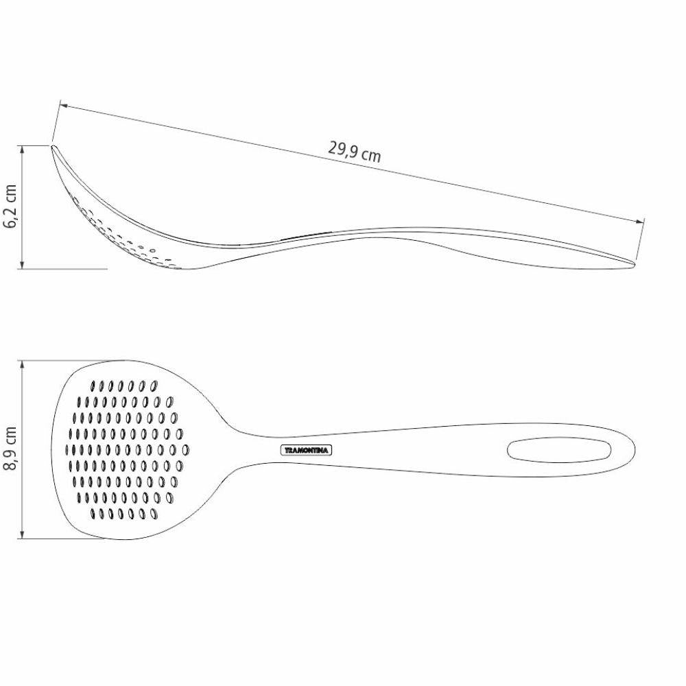 Wok Paris Aluminio Antiaderente 6l Vermelho Com Espumadeira Tramontina