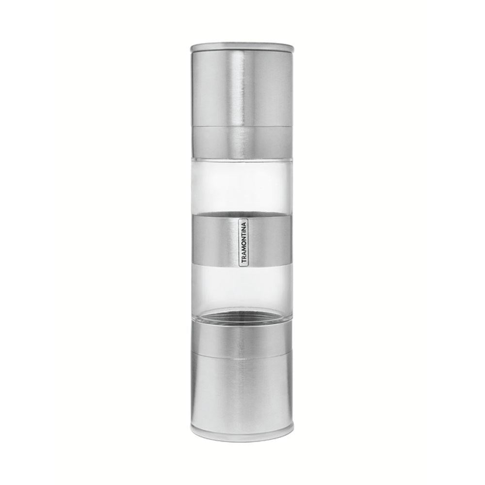Moedor de Sal e Pimenta Realce Duplo em Aço Inox e Acrílico com Moinho em Cerâmica - Tramontina 61655000