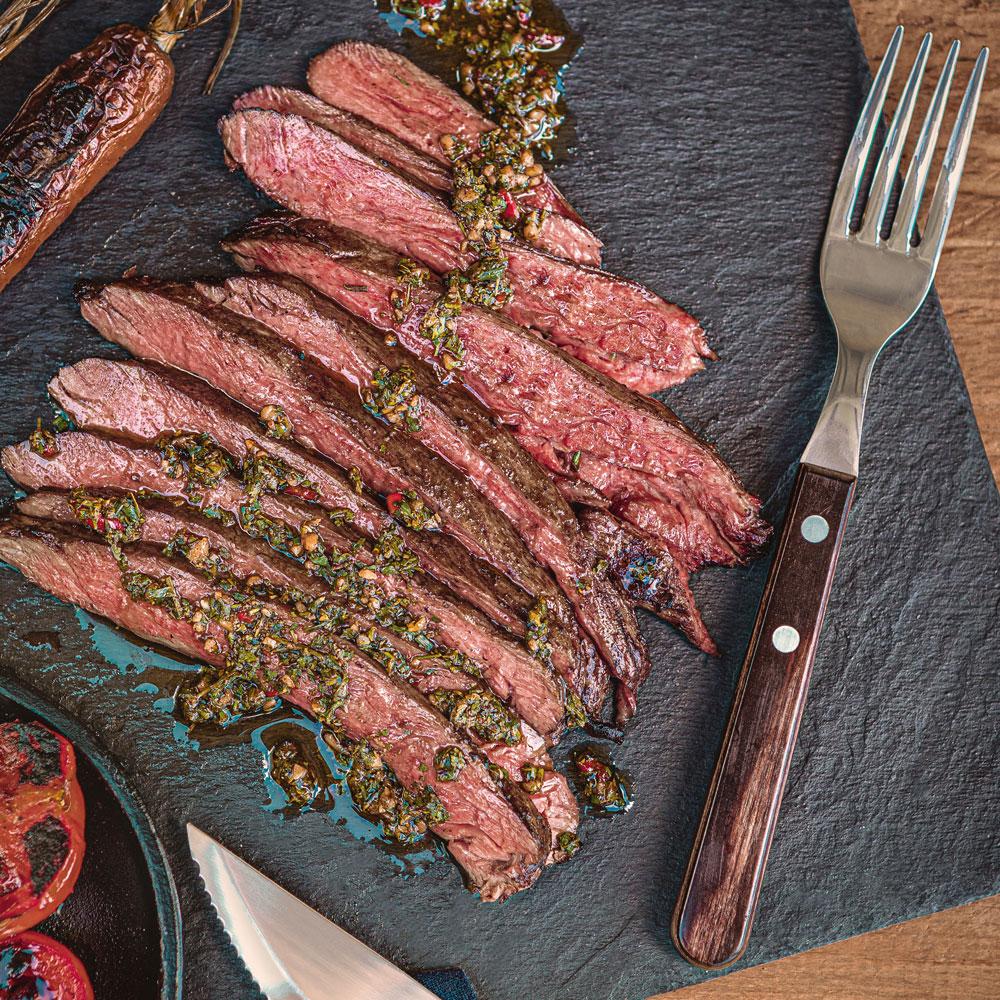 Jogo de Talheres Para Churrasco Jumbo Em Aço Inox Com Cabo Castanho Polywood 12 Peças - Tramontina 21199996