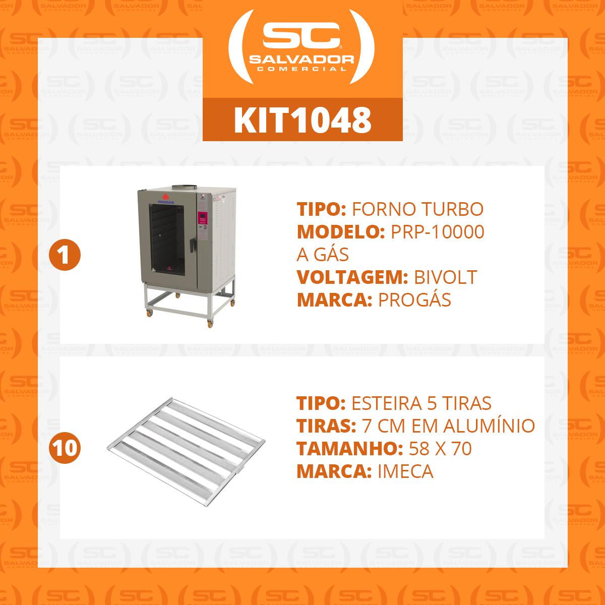 Forno Turbo a Gás 10 Níveis Prp-10000 Bivolt + 10 Esteiras Alumínio 50g 58x70 - Progás