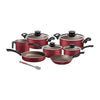 Conjunto Panelas Paris 7 Pçs  Antiaderente Vermelho e Espátula de Silicone - Tramontina
