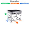 Fogão Industrial Gás Nova Era Inox 4 Bocas 4 Queimadores Grandes Nev22 4g - Venâncio 57473